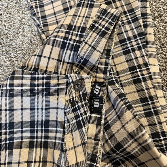 EUC WOMENS JCJQ MEDIUM STRETCH Plaid black nude Women's Jeans FLARES BOUTIQUE - Picture 2 of 8